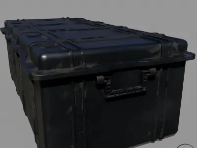 Plastic storage box Low-poly 3D model