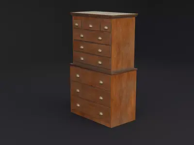 Cabinet Low-poly 3D model shop