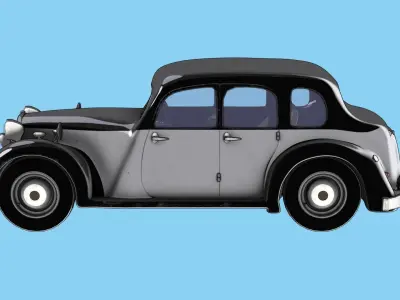 Classic 1940s-Style Sedan 3D model