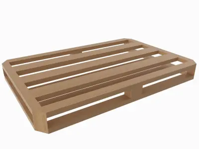 Pallet wooden crate 3D model