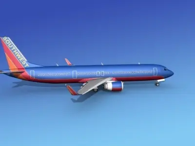 Boeing 737-900ER Southwest  3D model