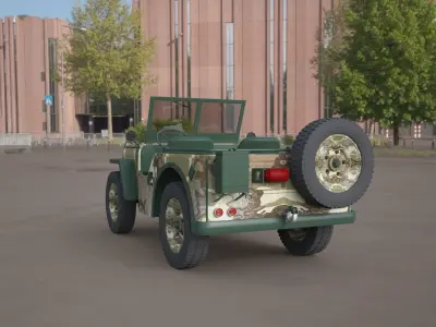 willys jeep 3d military model 3D model