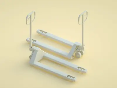 Trolley Forklift Manual hydraulic pallet truck Pallet 3D model