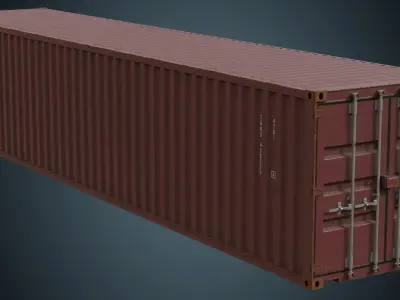 Cargo Container 3B Low-poly 3D model