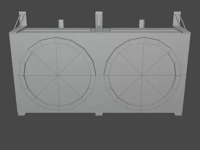 Rusty Wall Fan - Low Poly Game-Read Low-poly 3D model