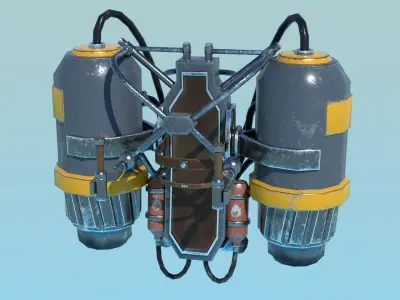 Jetpack v1 Low-poly 3D model