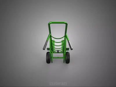 TWO 2 WHEEL HAND TRUCK BARROW HANDTRUCK TROLLEY FORK CART DOLLY 3D model