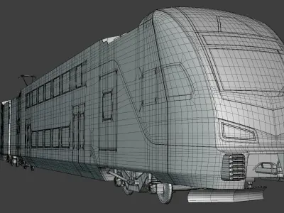American doubledeck trains II 3D Model Pack