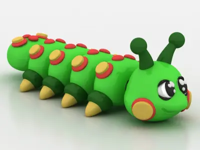 CUTE CATERPILLAR INSECT TOY 3D PRINTABLE MODEL 3D print model