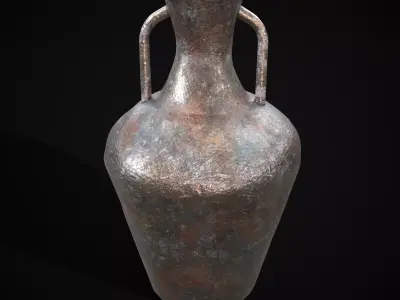 Metal Silverware Pitcher  Low-poly 3D model