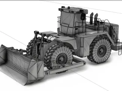 Vehicle - heavy equipment bulldozer 02 3D model
