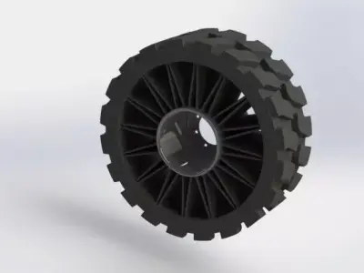 Wheel for forklift Michelin  Free 3D model