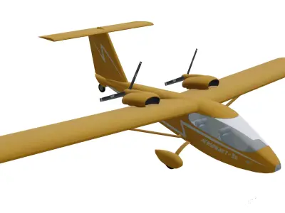 Aeroprakt A-36 Vulcan Low-poly 3D model