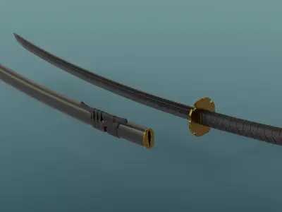Katana With 4k Textures 3D model