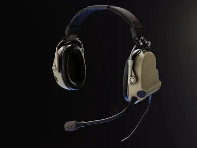Invisio T7 Headset Low-poly 3D model
