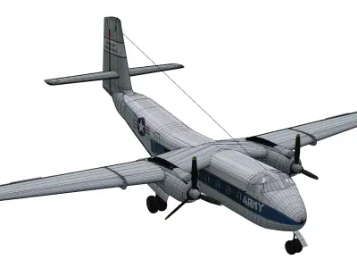de Havilland Canada DHC-4 Caribou Low-poly 3D model