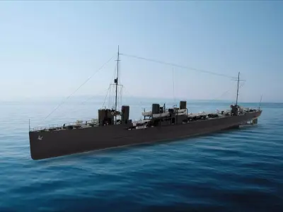 Izyaslav-class destroyer 3D model