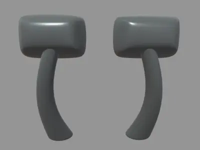 Car Mirror 015 Low-poly 3D model