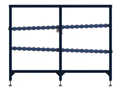 Aluminum Roller Track for Gravity Flow 3D model