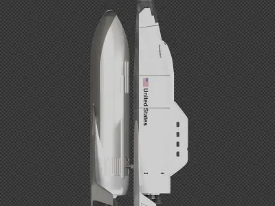 Shuttle-II Advanced Manned Launch System 3D model