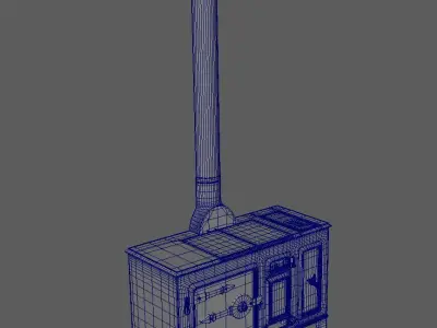 Edwardian Iron Cooker - Range 3D model