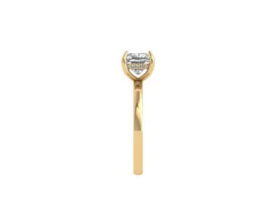 Cushion Solitaire Ring 3D print model order
