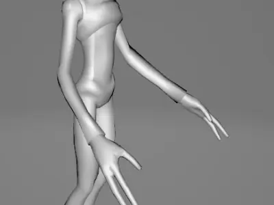 STAR WARS Kaminoan - Low Poly Game - Battlefield - FBX MODEL Low-poly 3D model