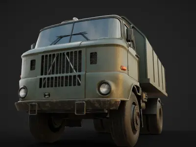 IFA w50 Truck  Low-poly 3D model