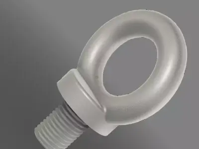 Machine elements Eye bolts DIN 580 M8-M56 C15E Low-poly 3D model