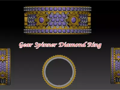 Gear spinner ring  3D print model