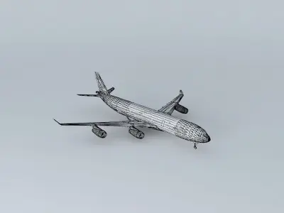AirAtlanticOcean Airbus A340-300 with interior  Free 3D model