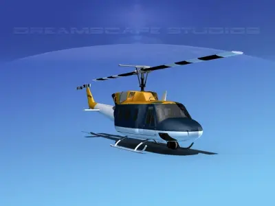 Bell 212 V29 Unmarked 3D model