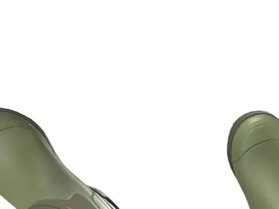 Green Short Rubber Boots 3D model