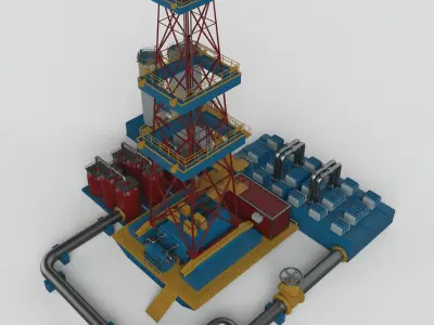 Gas Platform 3D model