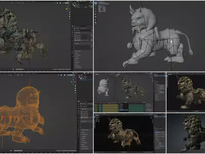 Pack-12 Mythical Creatures 3D model