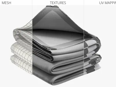  Water Resistant Tarpaulin Sheet Gray 