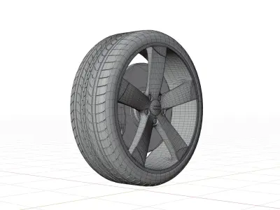 Audi A1 2010 Wheel 3D model