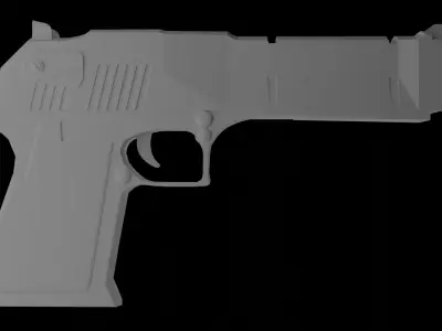 Low Poly Desert Eagle Low-poly 3D model purchase