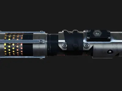 Lightsaber weapon with light 3D model