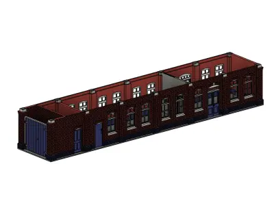 Model Railway Island Platform Building V2 3D print model