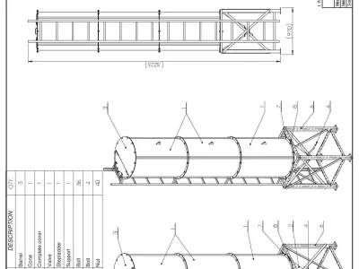WG 4006 - STL Grain silo - 3 3D model