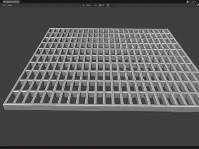 Steel Grating Flooring 2 3D print model