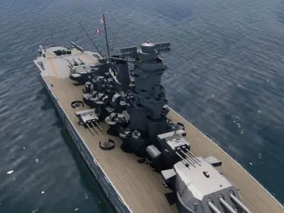 IJN MUSASHI JAPANESE BATTLESHIP WW2 3D MODEL 3D model