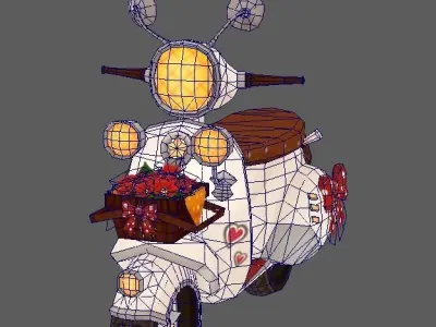 vehicle lowpoly  Low-poly 3D model