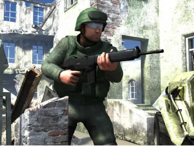 Marine Soldier Low-poly 3D model