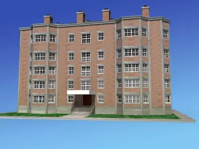 Apartment Building 3D model shop