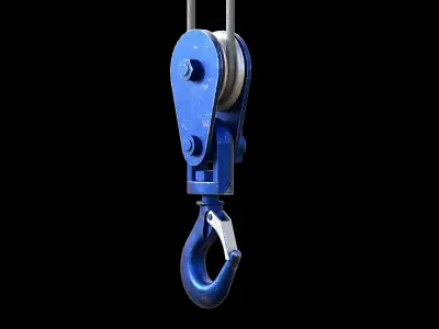 Crane hook Low-poly 3D model