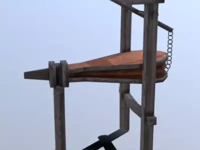 Medieval Bellows Low-poly 3D model