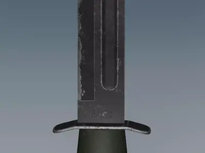 Hunting Knife Free low-poly 3D model get