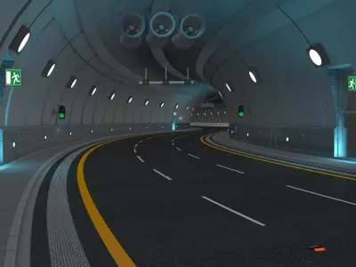  Highway Tunnel Adjustable and Rigged 